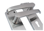 Satin Nickel Interior Door Lock Handles-Victorian Straight Lock, 1 Pair