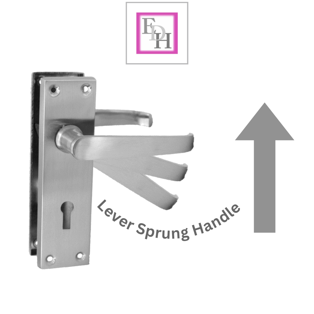 Satin Nickel Door Handles Interior Door Lock Handles-Victorian Straight Lock x1+