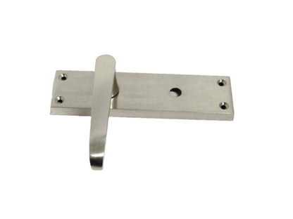 Victorian Straight Satin Nickel Interior Bathroom Door Handles + Bath SASH Lock1