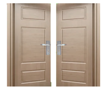 Satin Nickel Door Interior Door Lock Handles-Victorian Straight Lock, 2 Pairs