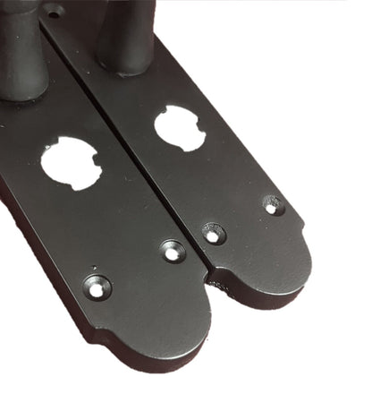 Matt Black Door Handles Set (Privacy Lock) 1 Sets. Victortian Style Door Handles