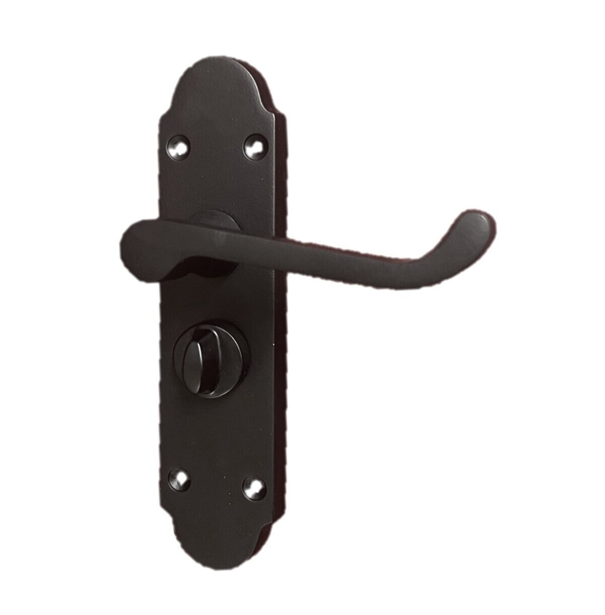 Matt Black Door Handles Set (Privacy Lock) 1 Sets. Victortian Style Door Handles