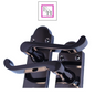 Black Nickel Epsom Victorian Scroll on Shaped Back Plate Lock Door Handle 1 Pair