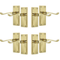 Door Handles Brass Plated  Victorian Scroll lever Latch Modern Handles 4 Pairs