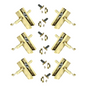 Door Handles Brass Plated  Victorian Scroll lever Latch Modern Handles 6 Pairs +