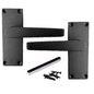Door Handles  Internal & External Victorian Straight Lever Latch Matt Black 1