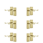 Door Handles Brass Plated  Victorian Scroll lever Latch Modern Handles x6.