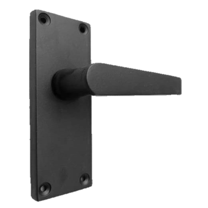 Door Handles  Internal & External Victorian Straight Lever Latch Matt Black x4+