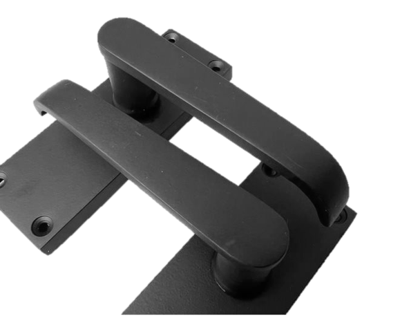 Door Handles  Internal & External Victorian Straight Lever Latch Matt Black 4-