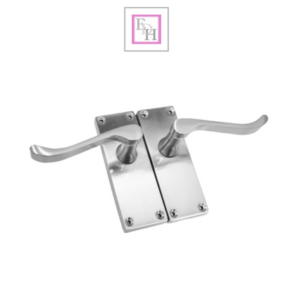 Door Handles Satin Chrome Victorian Scroll lever Latch Modern Handles 6 Pairs +