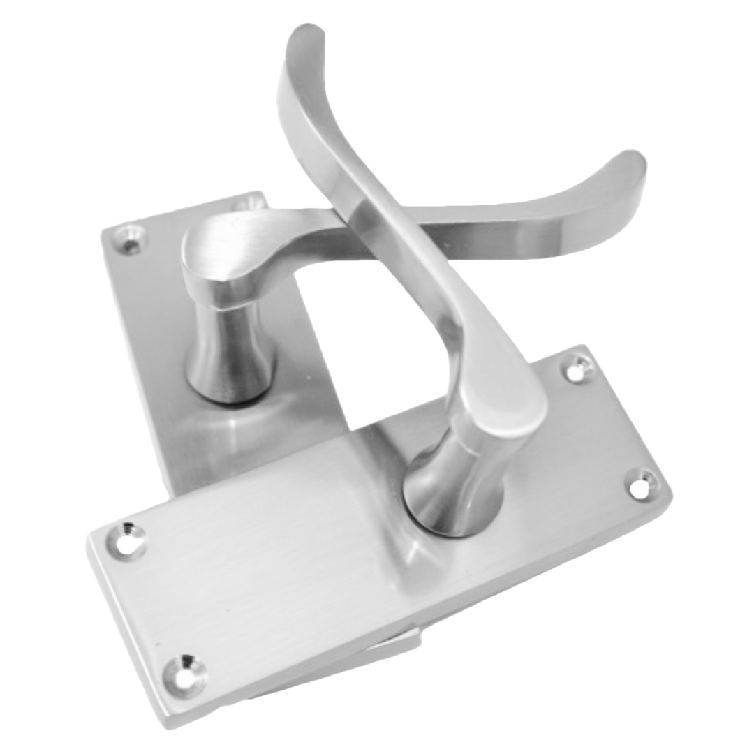 Door Handles Satin Chrome Victorian Scroll lever Latch Modern Handles 4 Pairs