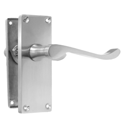 Door Handles Satin Chrome Victorian Scroll lever Latch Modern Handles 4 Pairs
