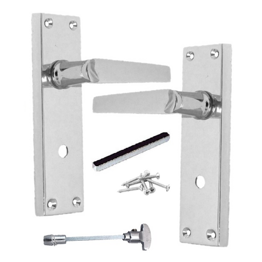 Chrome Door Handles Interior  Bathroom Door Handles Victorian Straight Handles.1