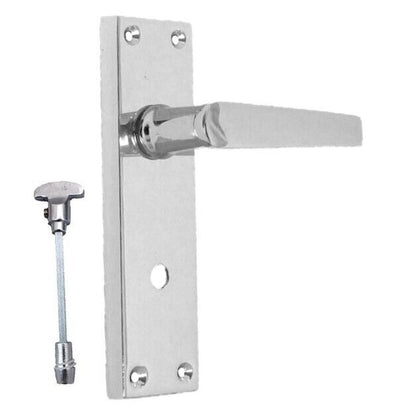 Chrome Door Handles Interior  Bathroom Door Handles Victorian Straight Handles.1
