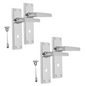 Chrome Door Handles Interior Bathroom Door Handles Victorian Straight Handlesx2.