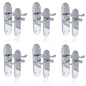 Silver Door Handles Interior Door Handles - Victorian Scroll Polished Chrome 6