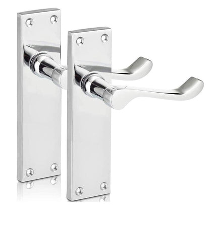 Modern Victorian Chrome Door Handles,Victorian Scroll Lever Latch Door Handles1+