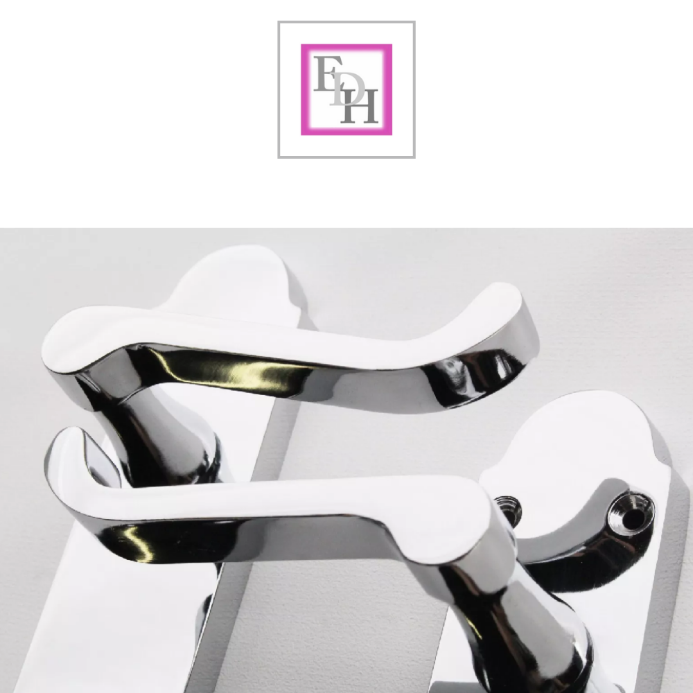 Silver Door Handles Interior Door Handles - Victorian Scroll Polished Chrome 4