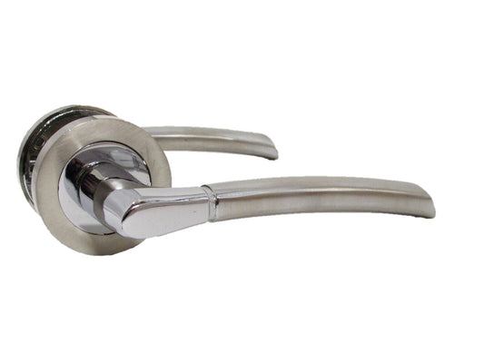 Epsom Door Handle Internal Chrome & Satin Duo Door Handles- Standard Door