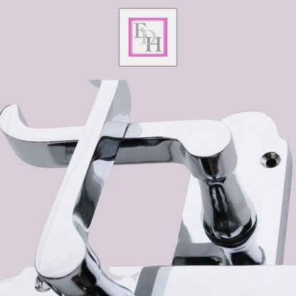 Silver Door Handles Interior Door Handles - Victorian Scroll Polished Chrome 1