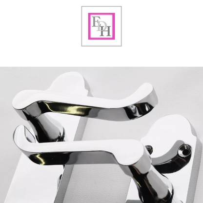 Silver Door Handles Interior Door Handles - Victorian Scroll Polished Chrome x4+
