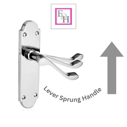 Silver Door Handles Interior Door Handles - Victorian Scroll Polished Chrome x4+
