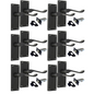 Matt Black Victorian Scroll Door Handle Lever Latch, Modern Handle + Latch x 6