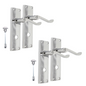 Chrome Bathroom Victorian Style Door Handle Privacy Lock 2 Pairs