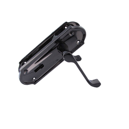 Askworth Door Handle Set – Black Nickel Internal Lock Door Handles 170mm x 48mm