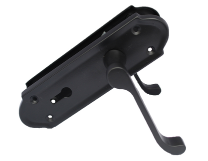 Askworth Matt Black Internal Lock Door Handles+ 3 Lever Mortice Sash Lock-170mm