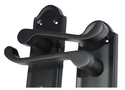 Askworth Matt Black Internal Lock Door Handles+ 3 Lever Mortice Sash Lock-170mm