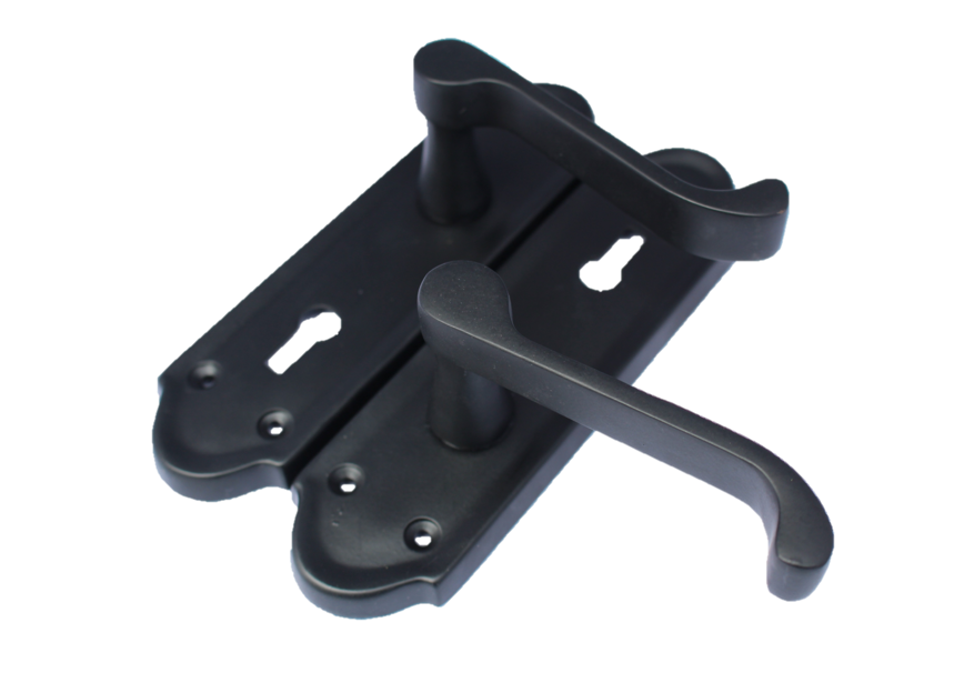 Askworth Matt Black Internal Lock Door Handles+ 3 Lever Mortice Sash Lock-170mm