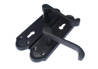 Askworth Matt Black Internal Lock Door Handles+ 3 Lever Mortice Sash Lock-170mm