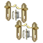 Askworth Brass Plate Internal Lock Door Handles+ 3 Lever Mortice Sash Lock-170mm