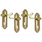 Brass Internal Door Handle Set – Polished Brass Plated Lock Door Handles 170mm