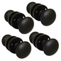 Modern Matt Black Round Rose Door Knobs Sleek & Stylish Internal Handles 4 Pairs