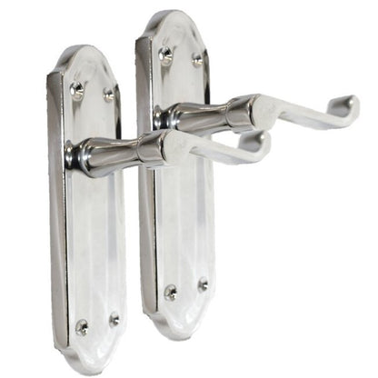 Chrome Plated Internal Door Handles Ashford Style Lever Latch Pair of Handles