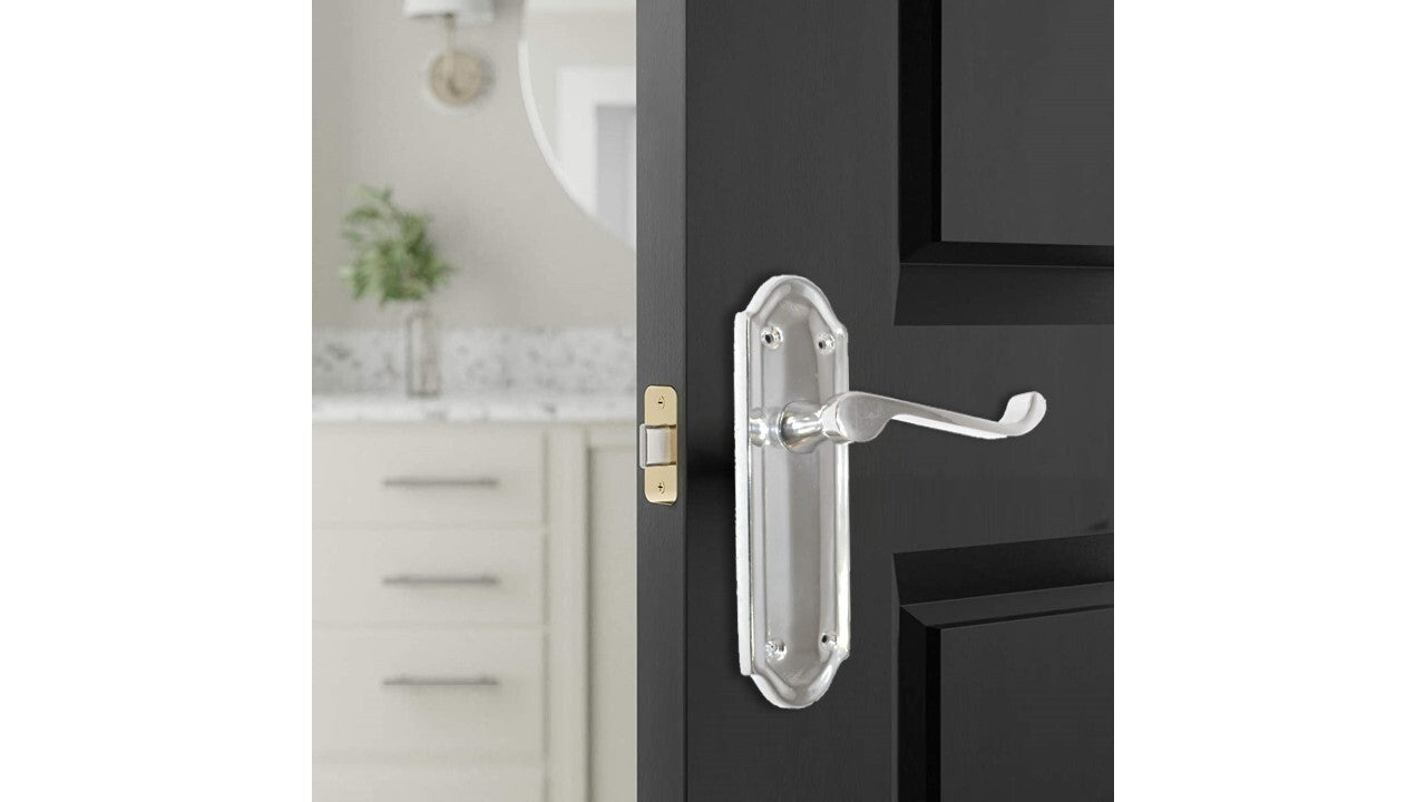 Chrome Plated Internal Door Handles Ashford Style Lever Latch Pair of Handles