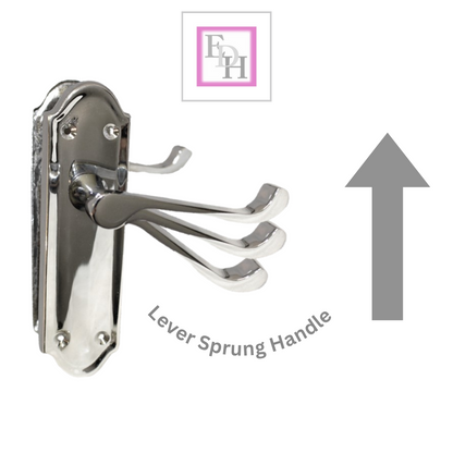 Chrome Plated Internal Door Handles Ashford Style Lever Latch Pair of Handles