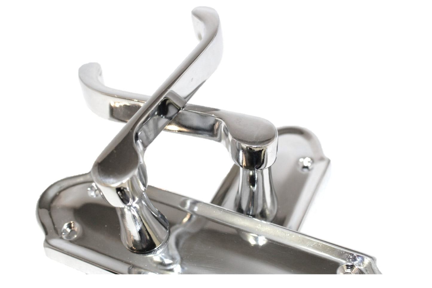 Chrome Plated Internal Door Handles Ashford Style Lever Latch Pair of Handles