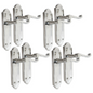 Chrome Plated Internal Door Handles Ashford Style Lever Latch Handles, 4 Pairs