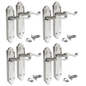Chrome Plated Internal Door Handles Ashford Style Lever Latch + Tubular Latch