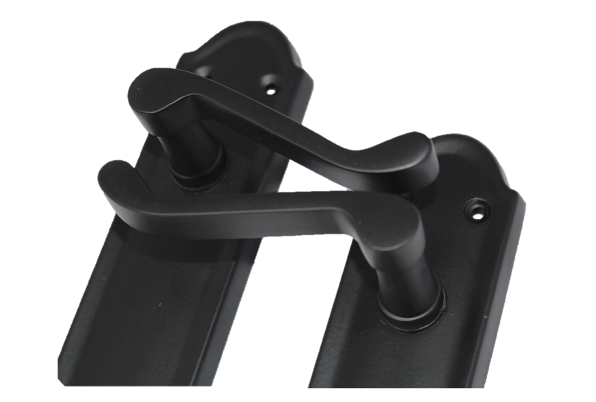 Matt Black Internal Door Handles Ashford Style Lever Latch Handles, 6 Pairs