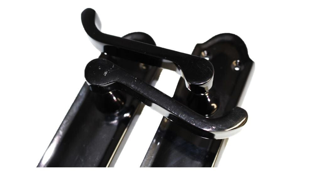 Black Nickel Internal Door Handles Ashford Style Lever Latch + Tubular Latch Set