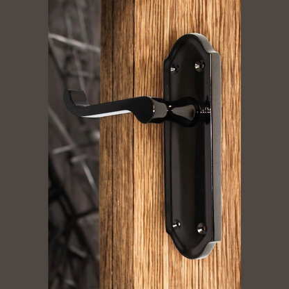 Black Nickel Internal Door Handles Ashford Style Lever Latch + Tubular Latch Set