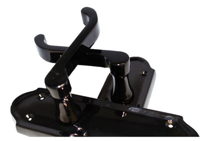 Black Nickel Internal Door Handles Ashford Style Lever Latch + Tubular Latch Set