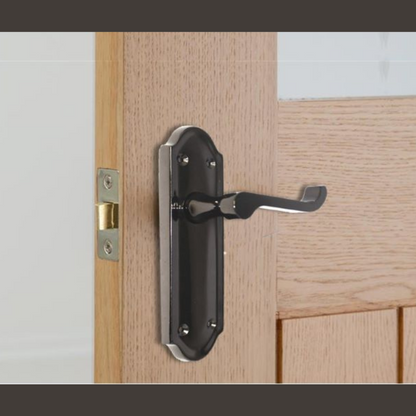 Black Nickel Internal Door Handles Ashford Style Lever Latch – Epsom Pair Set
