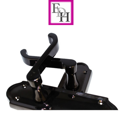 Black Nickel Internal Door Handles Ashford Style Lever Latch + Tubular Latch Set