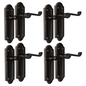 Black Nickel Internal Door Handles Ashford Style Lever Latch – Epsom Pair Set x4