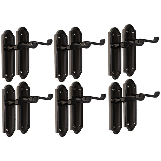 Black Nickel Internal Door Handles Ashford Style Lever Latch – Epsom Pair Set